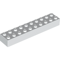 Lego kostka (kostička) 2x10, bílá (300601, 4617855)